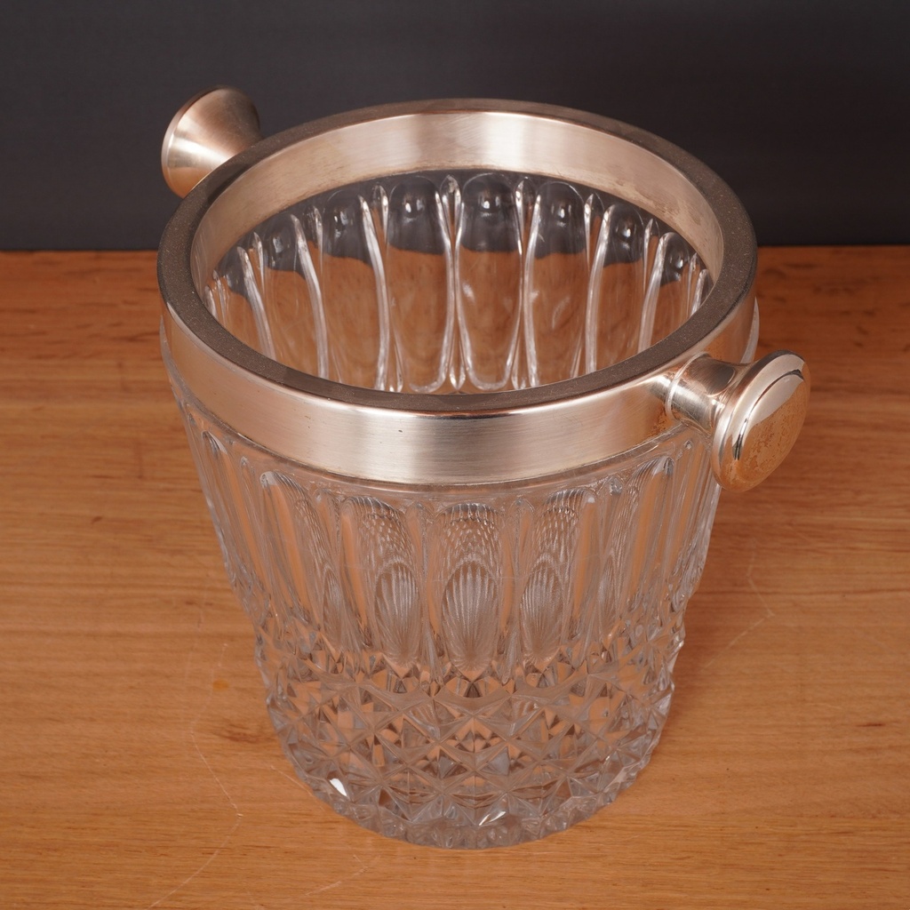 Seau à glace en cristal vintage