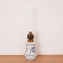 Lampe à pétrole opaline vintage