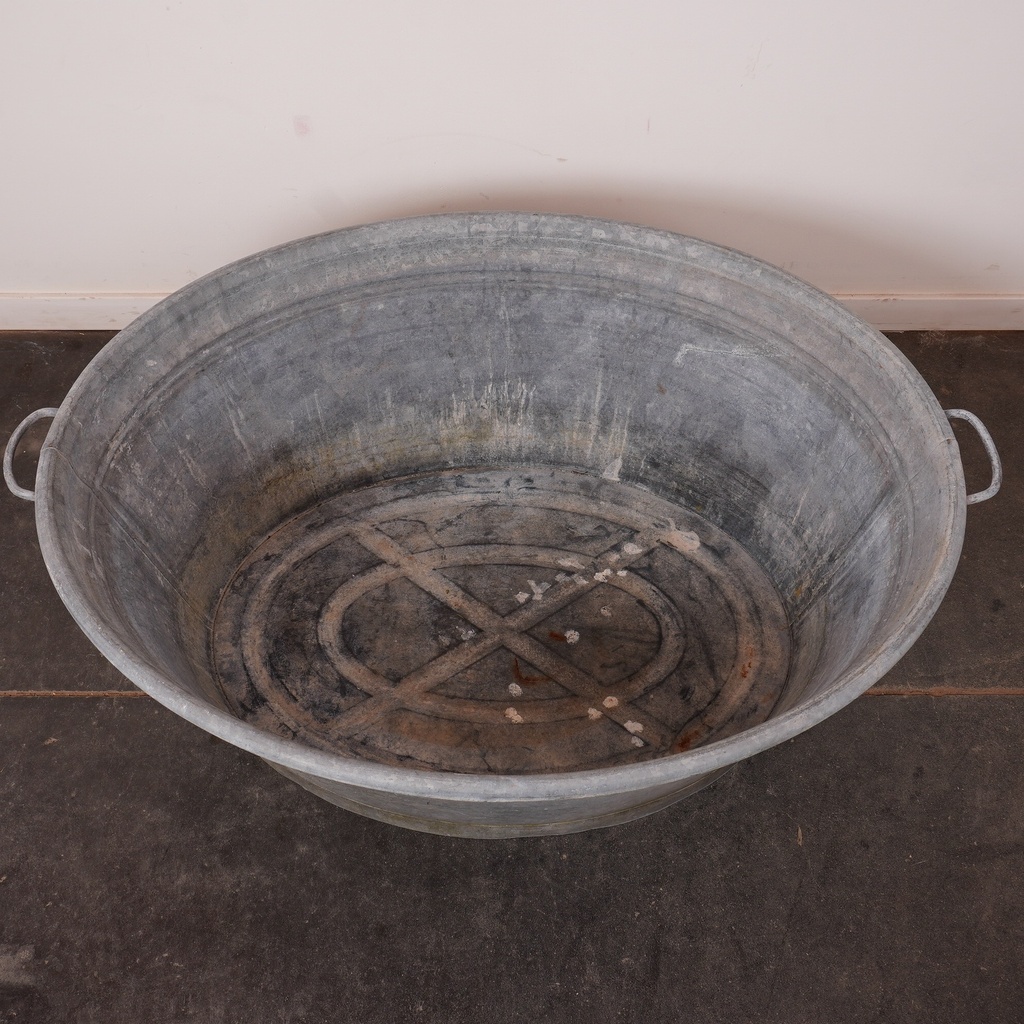 Bassine en zinc vintage
