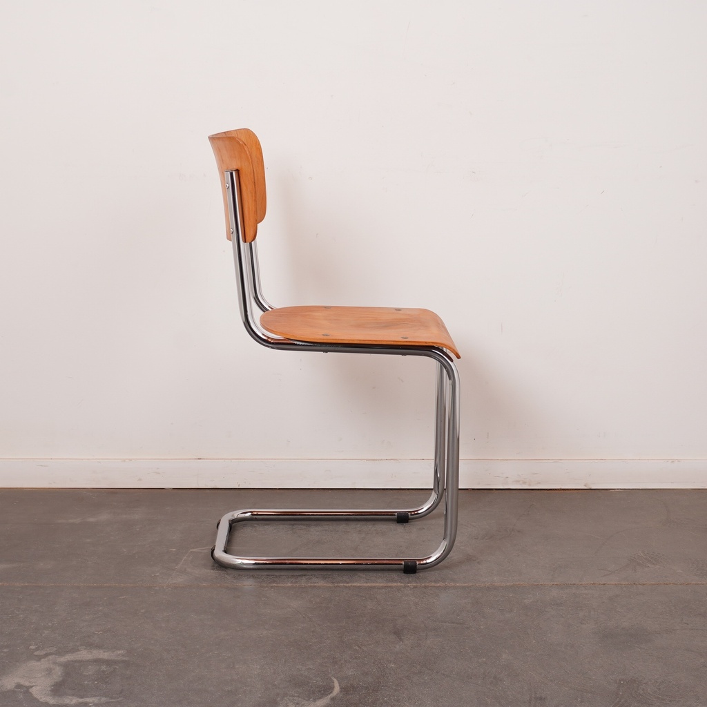 Chaise métal/bois vintage