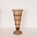 Paire de vases en verre fumé vintage