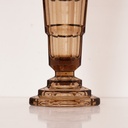 Paire de vases en verre fumé vintage
