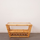 Table basse rotin vintage