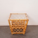 Table basse rotin vintage
