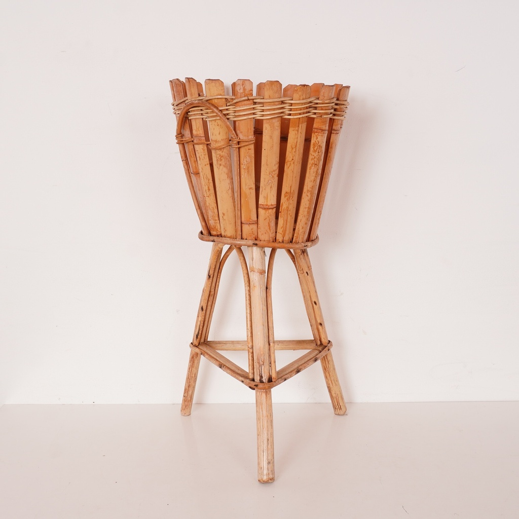 Porte plante bambou vintage