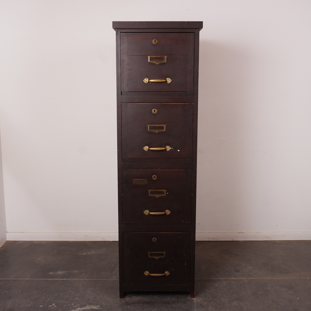 Meuble classeur bois vintage