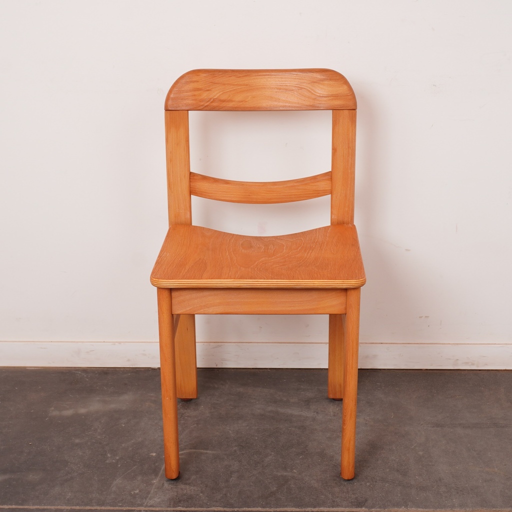 Série de 4 chaises bois vintage