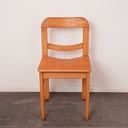 Série de 4 chaises bois vintage
