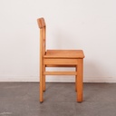 Série de 4 chaises bois vintage