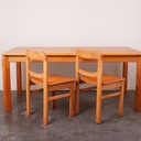Série de 4 chaises bois vintage