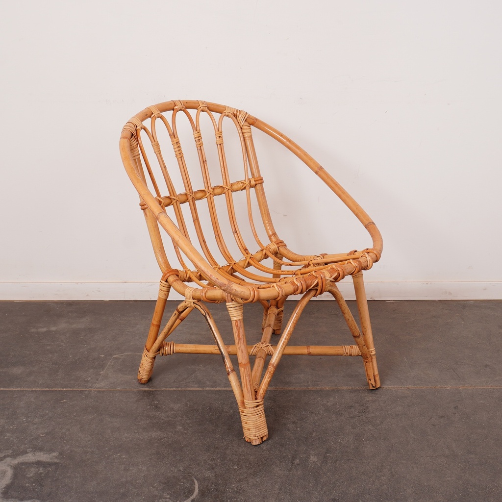 Fauteuil en bambou vintage