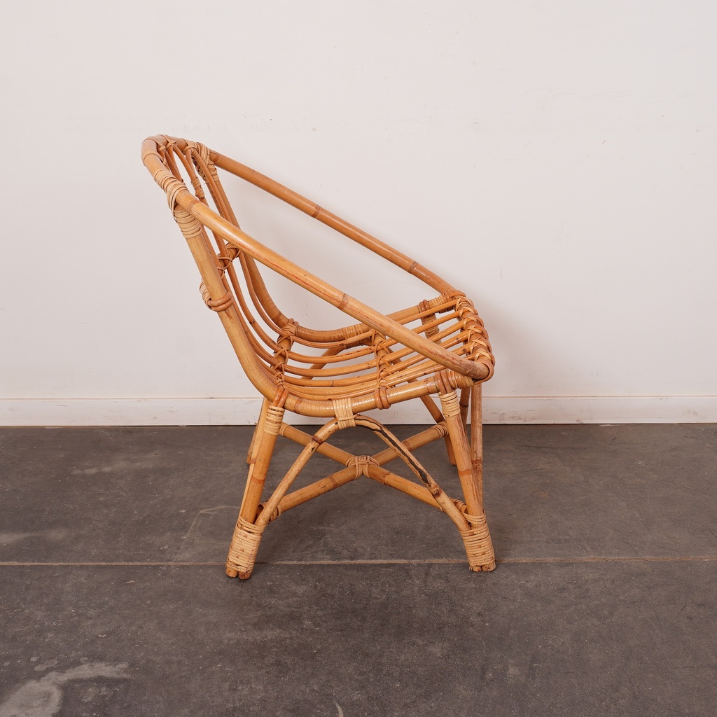 Fauteuil en bambou vintage