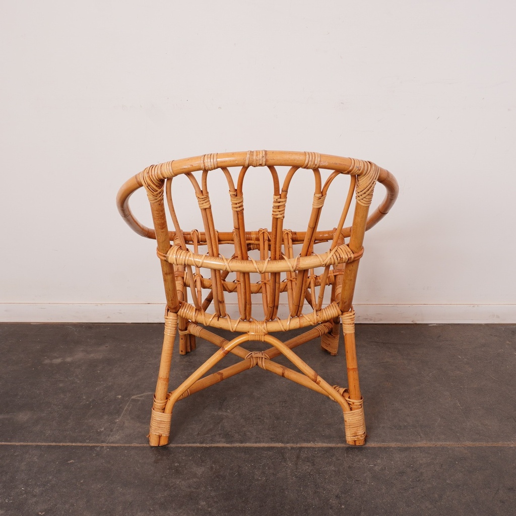 Fauteuil en bambou vintage