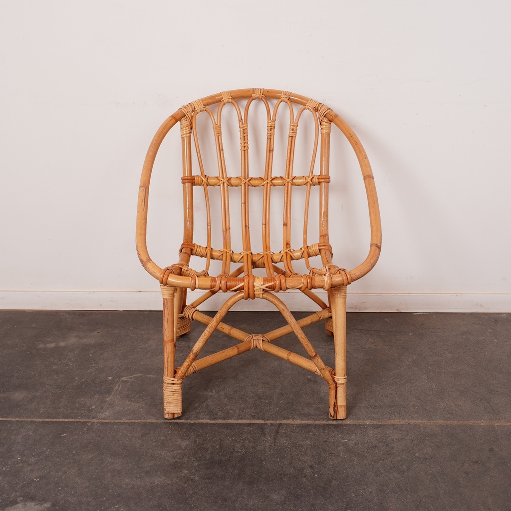 Fauteuil en bambou vintage