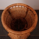 Porte plante osier vintage