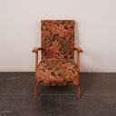 Fauteuil en tissu vintage