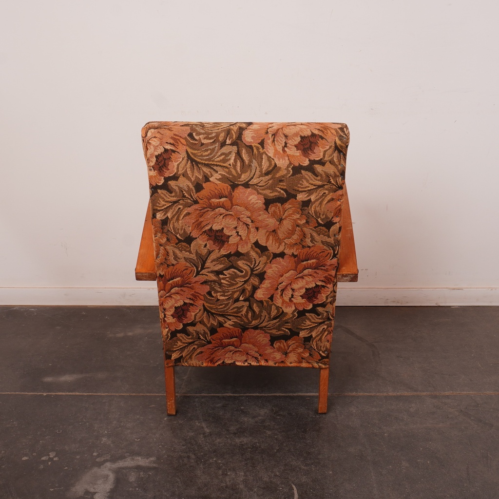 Fauteuil en tissu vintage