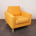 Fauteuil en tissu jaune