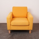 Fauteuil en tissu jaune