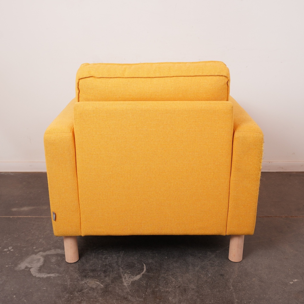 Fauteuil en tissu jaune