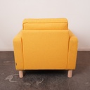 Fauteuil en tissu jaune