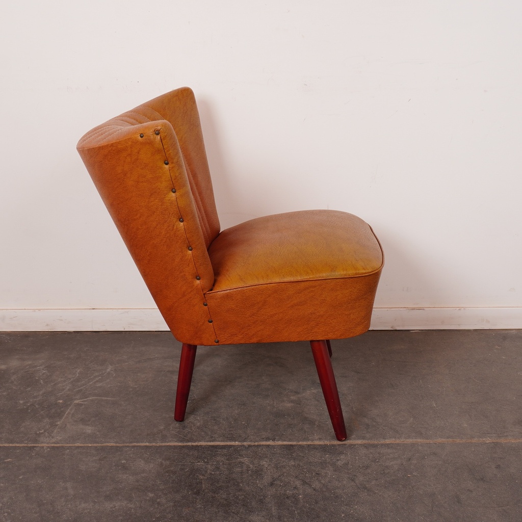 Fauteuil cocktail simili vintage