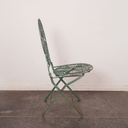 Chaise pliante métal vert