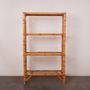 Etagère bambou/verre vintage