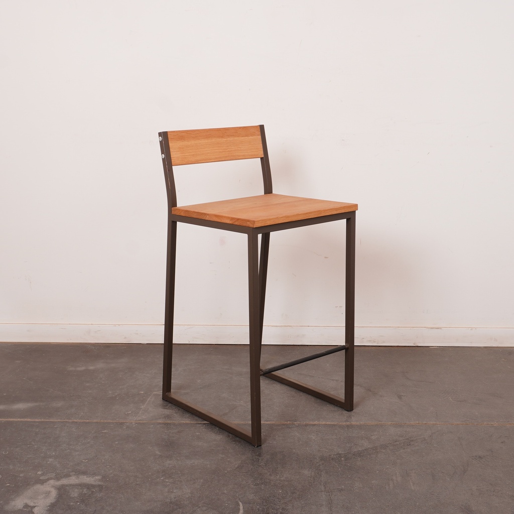 Série de 4 tabourets hauts métal/bois