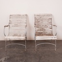 Paire fauteuils de jardin