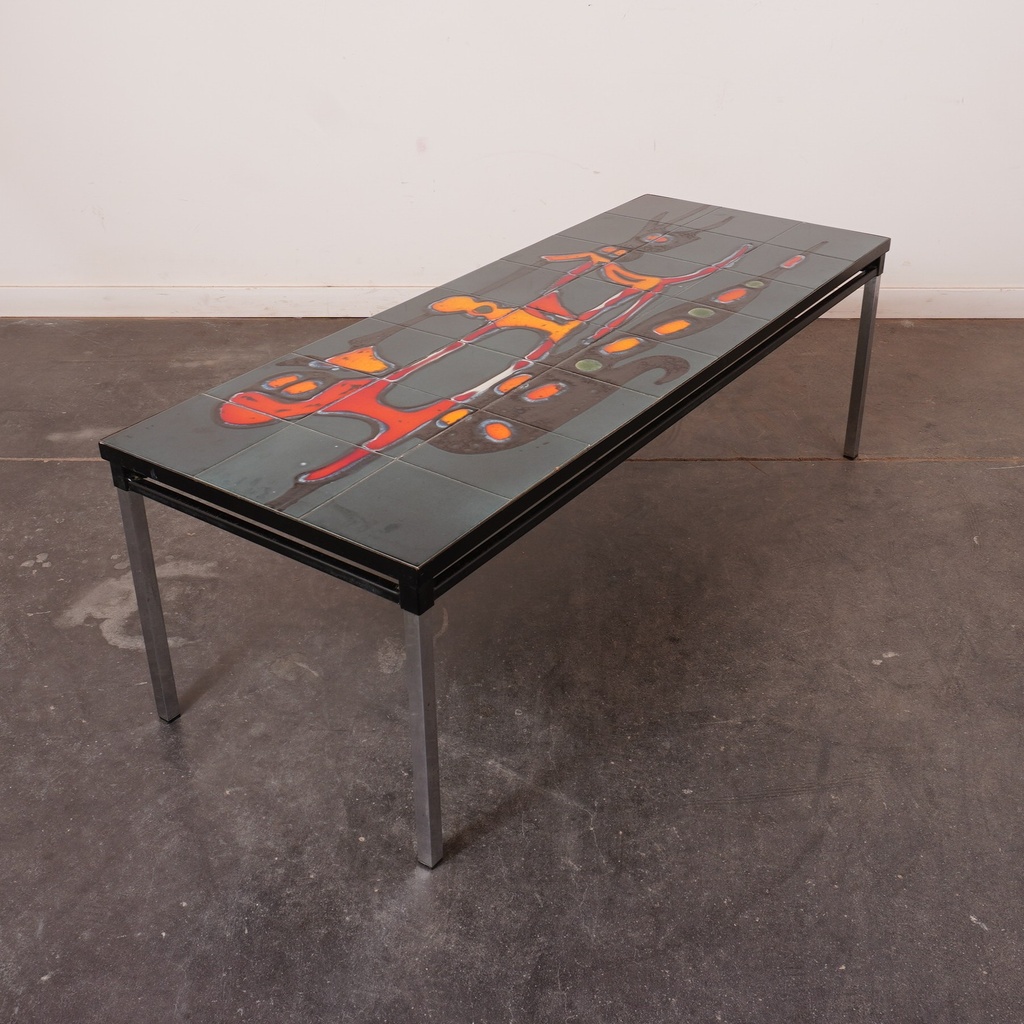 Table basse carreaux céramique vintage