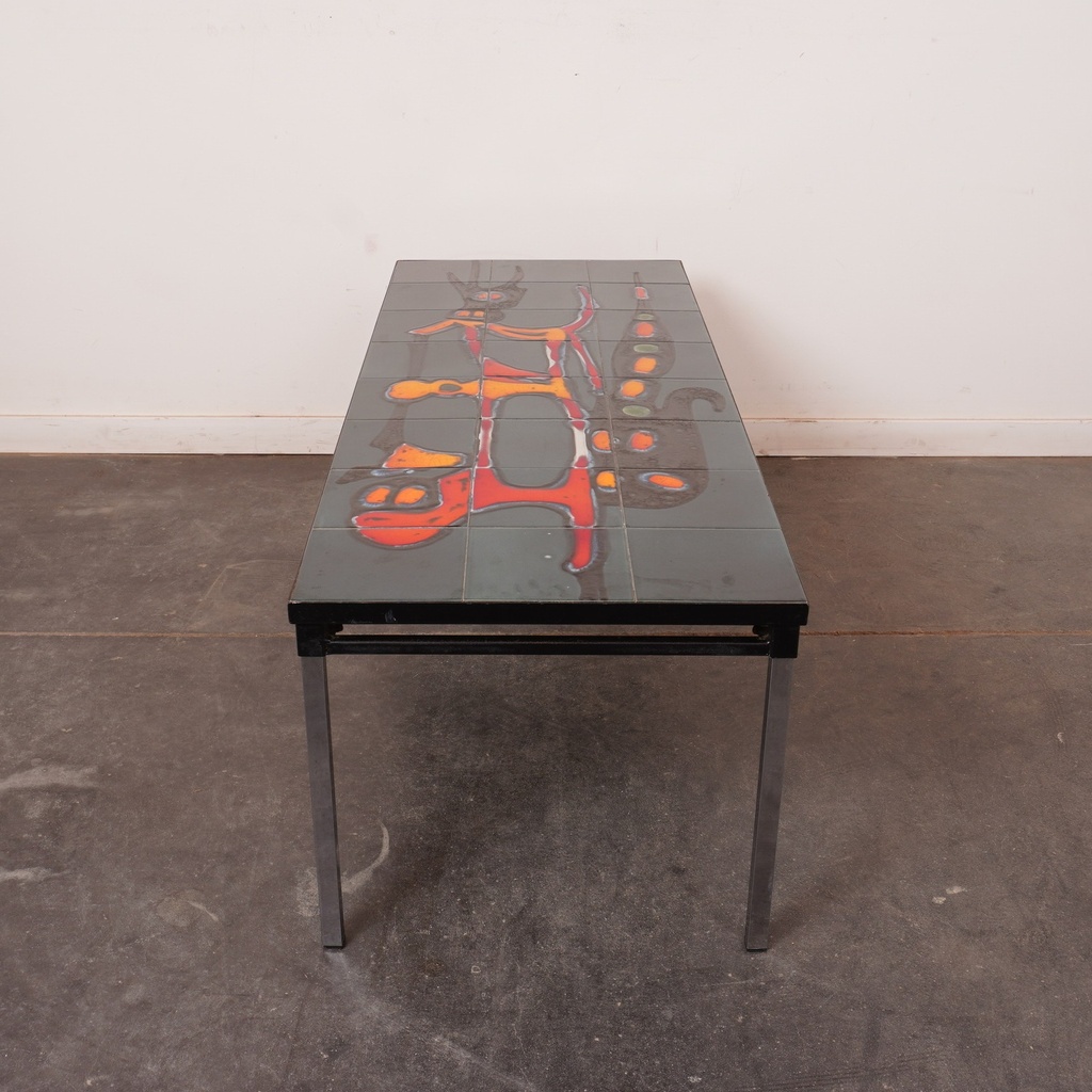 Table basse carreaux céramique vintage