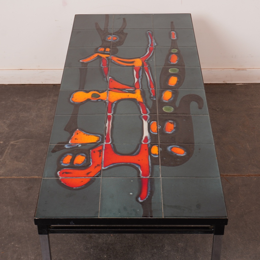Table basse carreaux céramique vintage