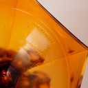 Paire de vase verre ambré vintage
