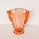 Vase verre rosé vintage