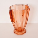Vase verre rosé vintage