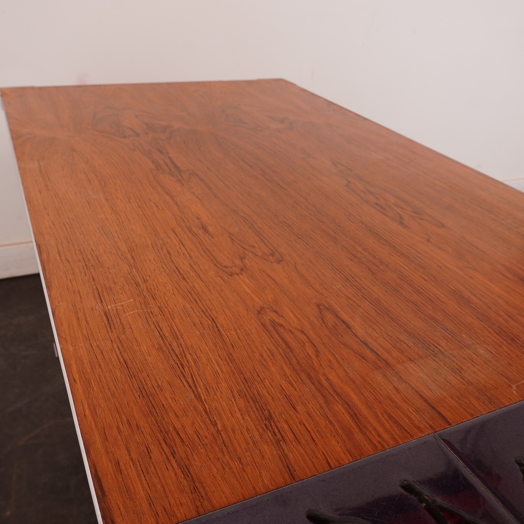 Table basse bois/céramique vintage
