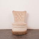 Chauffeuse en velours vintage