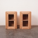 Paire de vitrines bois aérogommé