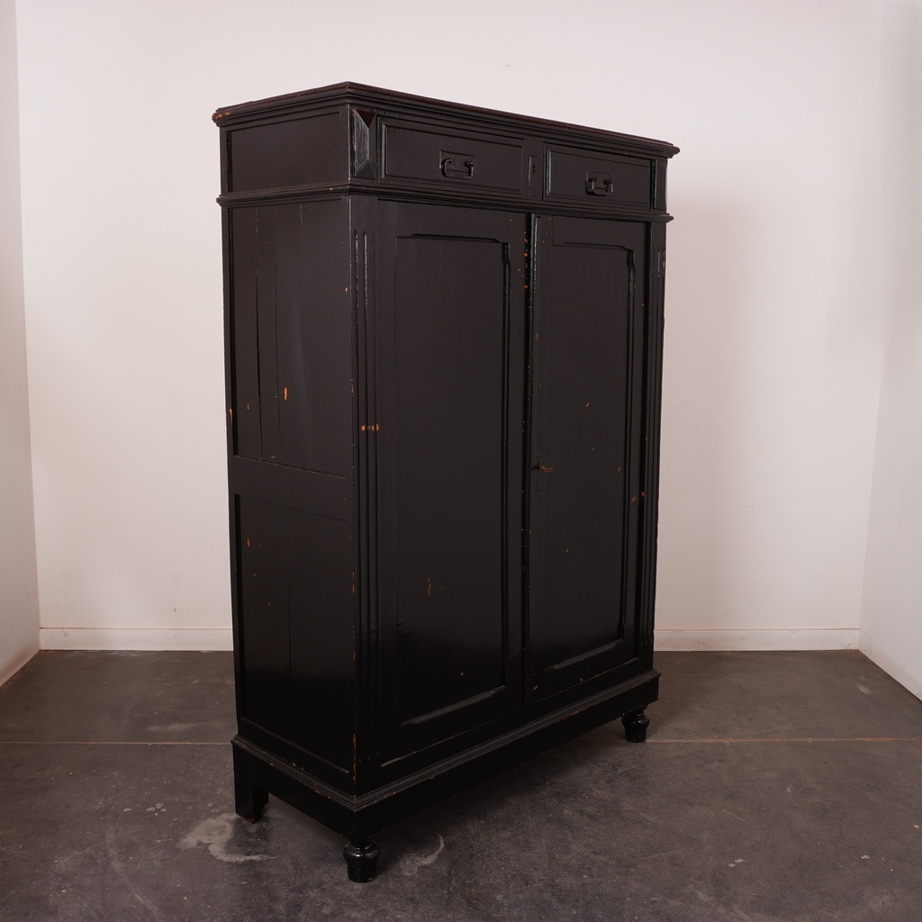 Meuble 2 portes en bois peint
