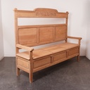 Banc coffre bois aérogommé