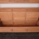 Banc coffre bois aérogommé