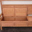 Banc coffre bois aérogommé