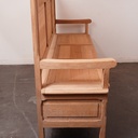 Banc coffre bois aérogommé