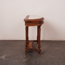 Console demi lune bois/marbre
