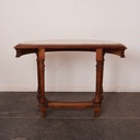 Console demi lune bois/marbre