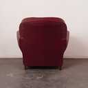 Fauteuil club velours vintage