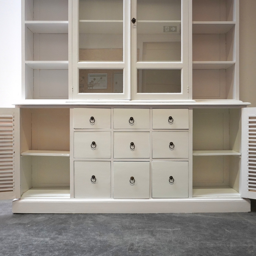 Meuble 2 corps bois peint