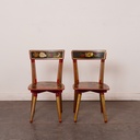 Paire de chaises Khokhloma vintage