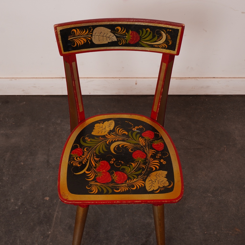 Paire de chaises Khokhloma vintage